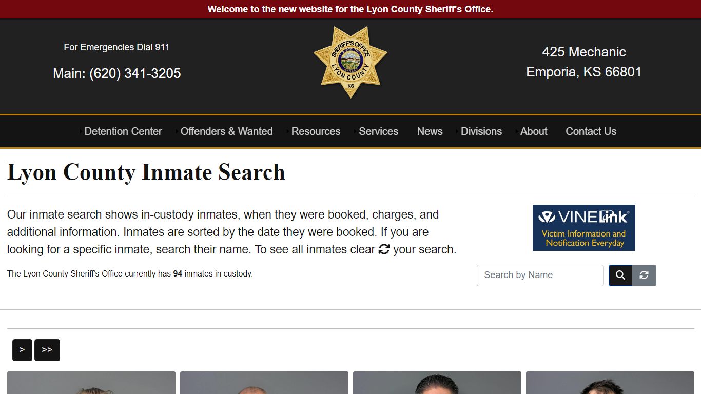 Inmate Search - Lyon County Sheriff's Office